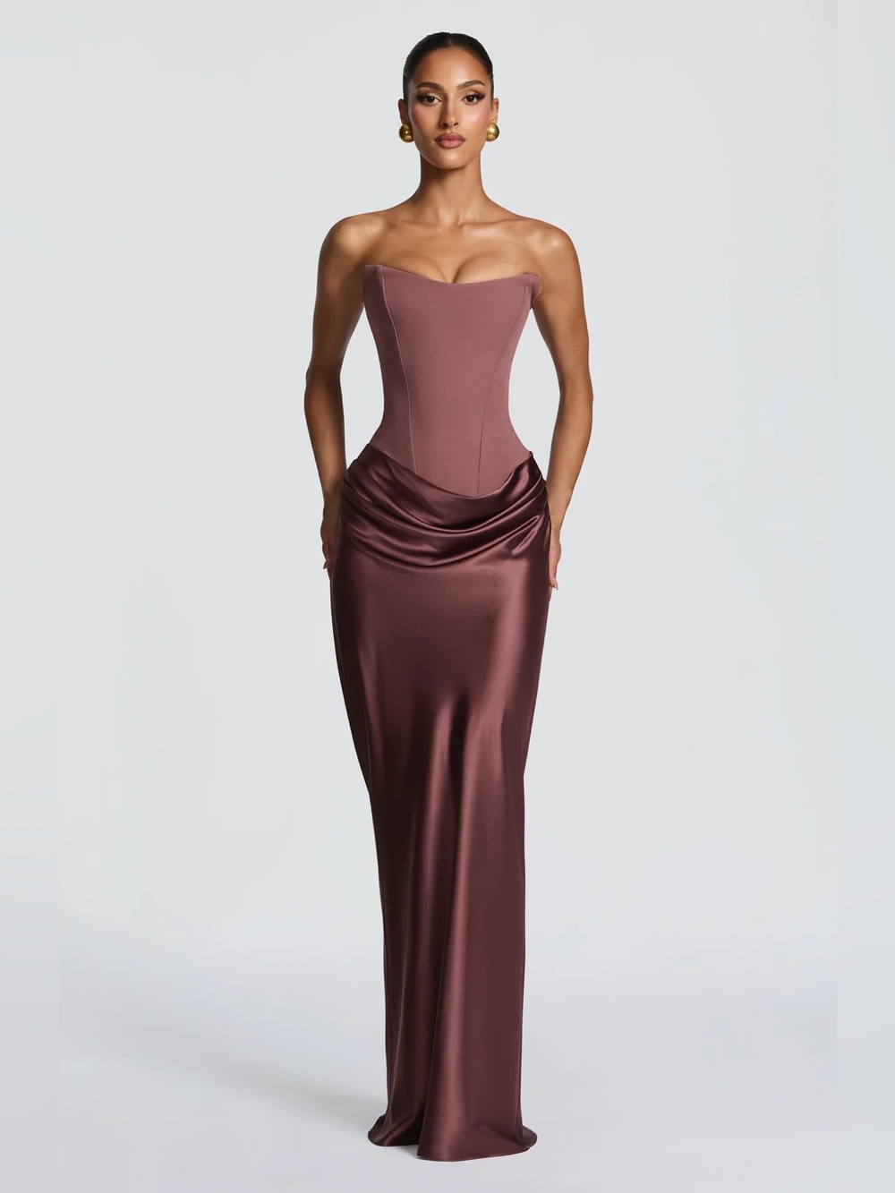 NWT Babyboo Maggie Maxi Dress in Dusty Rose XS